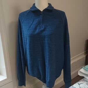 J. Crew Men's Blue Zip-Up Sweater